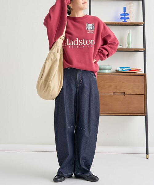 FREAK'S STORE(フリークスストア)の「エンブレム ビッグロゴスウェット(スウェット・レディース・グレー/ワイン/チャコール・フリ-)」の4枚目の写真