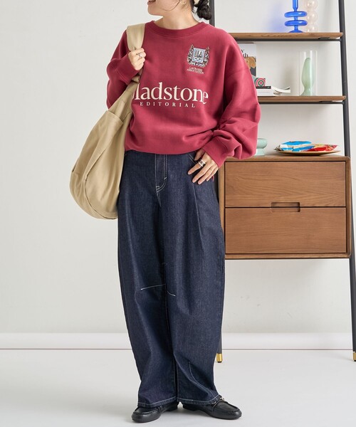 FREAK'S STORE(フリークスストア)の「エンブレム ビッグロゴスウェット(スウェット・レディース・グレー/ワイン/チャコール・フリ-)」の5枚目の写真