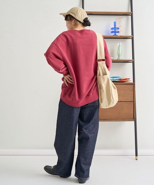 FREAK'S STORE(フリークスストア)の「エンブレム ビッグロゴスウェット(スウェット・レディース・グレー/ワイン/チャコール・フリ-)」の6枚目の写真