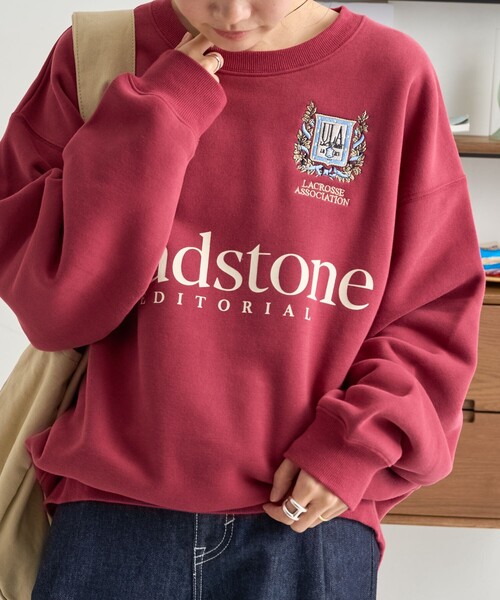 FREAK'S STORE(フリークスストア)の「エンブレム ビッグロゴスウェット(スウェット・レディース・グレー/ワイン/チャコール・フリ-)」の7枚目の写真