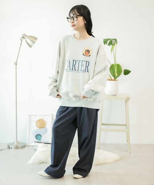 FREAK'S STORE(フリークスストア)の「エンブレム ビッグロゴスウェット(スウェット・レディース・グレー/ワイン/チャコール・フリ-)」の10枚目の写真