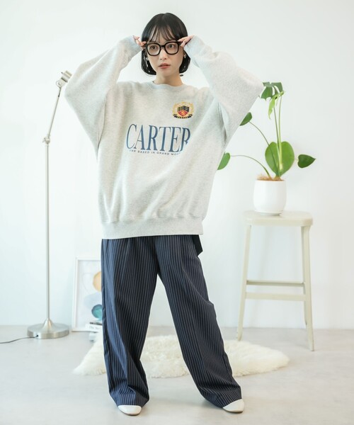 FREAK'S STORE(フリークスストア)の「エンブレム ビッグロゴスウェット(スウェット・レディース・グレー/ワイン/チャコール・フリ-)」の13枚目の写真