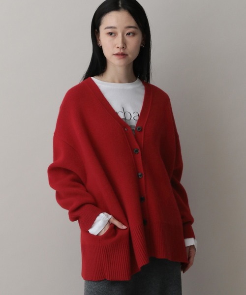 セール】カシミヤコンBIG Vネックカーディガン（カーディガン/ボレロ