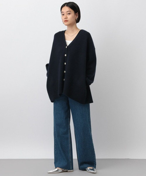 A part by(アパートバイ)の「カシミヤコンBIG Vネックカーディガン(カーディガン/ボレロ・レディース・ネイビー/レッド/アイボリー/チャコールグレー/イエロー系その他・FREE)」の17枚目の写真