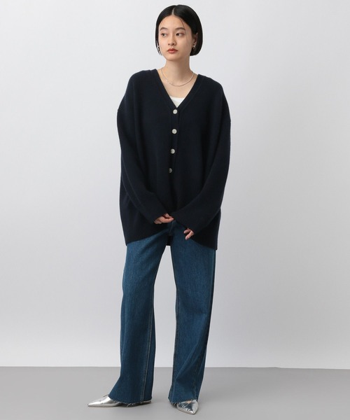 A part by(アパートバイ)の「カシミヤコンBIG Vネックカーディガン(カーディガン/ボレロ・レディース・ネイビー/レッド/アイボリー/チャコールグレー/イエロー系その他・FREE)」の19枚目の写真