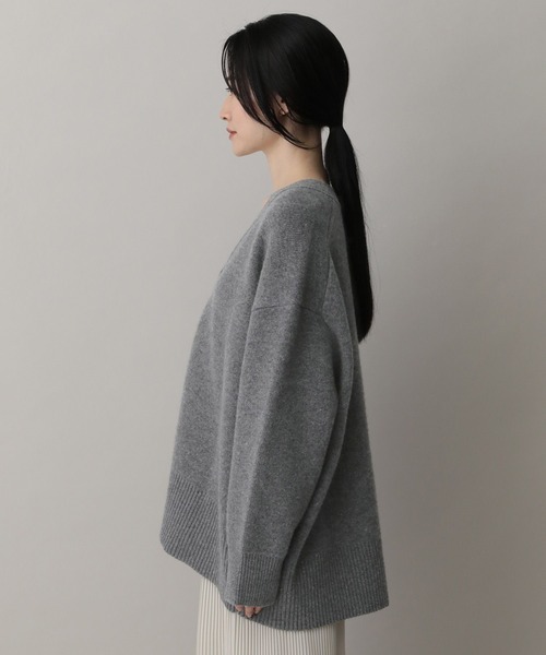 セール】カシミヤコンBIG Vネックカーディガン（カーディガン/ボレロ