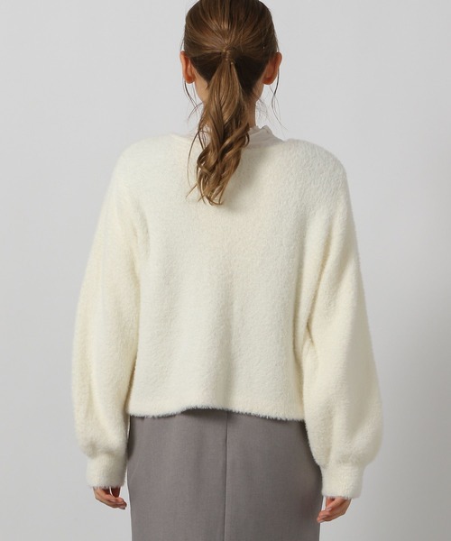 LAKOLE（ラコレ）の「2WAYシャギーリボンカーディガン / 145610（カーディガン/ボレロ・レディース・オレンジ/アイボリー/グレー・FREE）」の13枚目の写真