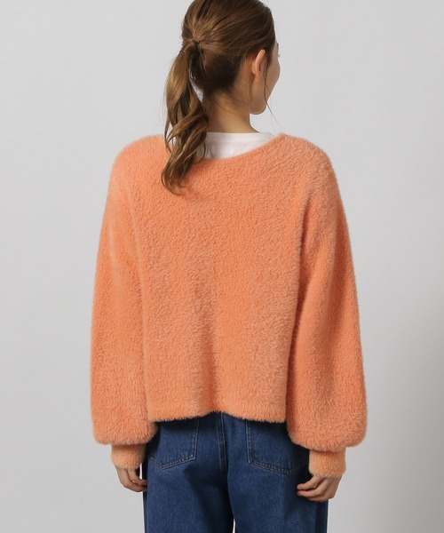 LAKOLE（ラコレ）の「2WAYシャギーリボンカーディガン / 145610（カーディガン/ボレロ・レディース・オレンジ/アイボリー/グレー・FREE）」の18枚目の写真