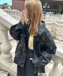 DOUBLE NAME | シンセティックレザーブルゾン/ユニセックス(ブルゾン)