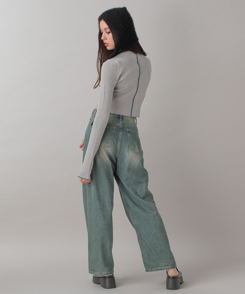 FOREVER 21(フォーエバー トゥエンティーワン)の「【2024FW】配色リブニットプルオーバー(ニット/セーター・レディース・ブラック/レッド/グレー・FREE)」の6枚目の写真