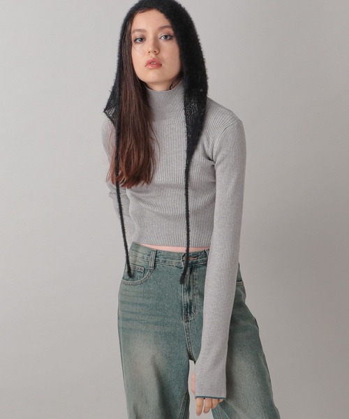 FOREVER 21(フォーエバー トゥエンティーワン)の「【2024FW】配色リブニットプルオーバー(ニット/セーター・レディース・ブラック/レッド/グレー・FREE)」の7枚目の写真