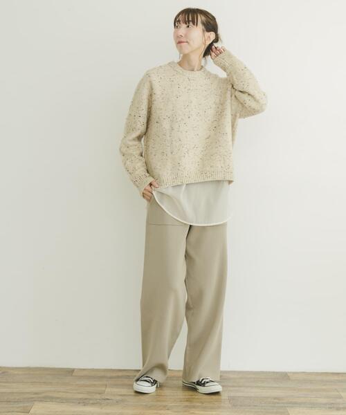 ITEMS URBANRESEARCH（アイテムズ アーバンリサーチ）の「2WAYシアードッキングブラウス（シャツ/ブラウス・レディース・ライトベージュ/ブラック・FREE）」の11枚目の写真