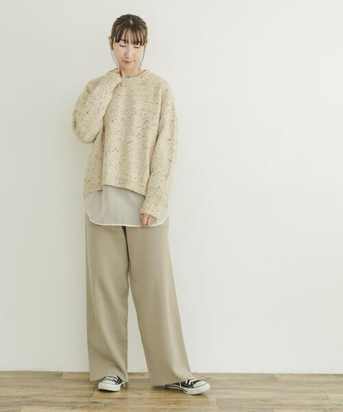 ITEMS URBANRESEARCH（アイテムズ アーバンリサーチ）の「2WAYシアードッキングブラウス（シャツ/ブラウス・レディース・ライトベージュ/ブラック・FREE）」の12枚目の写真