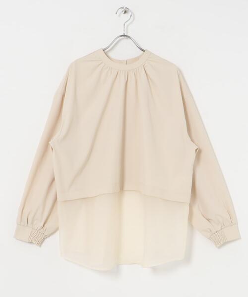 ITEMS URBANRESEARCH（アイテムズ アーバンリサーチ）の「2WAYシアードッキングブラウス（シャツ/ブラウス・レディース・ライトベージュ/ブラック・FREE）」の13枚目の写真