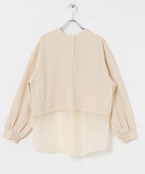 ITEMS URBANRESEARCH（アイテムズ アーバンリサーチ）の「2WAYシアードッキングブラウス（シャツ/ブラウス・レディース・ライトベージュ/ブラック・FREE）」の14枚目の写真