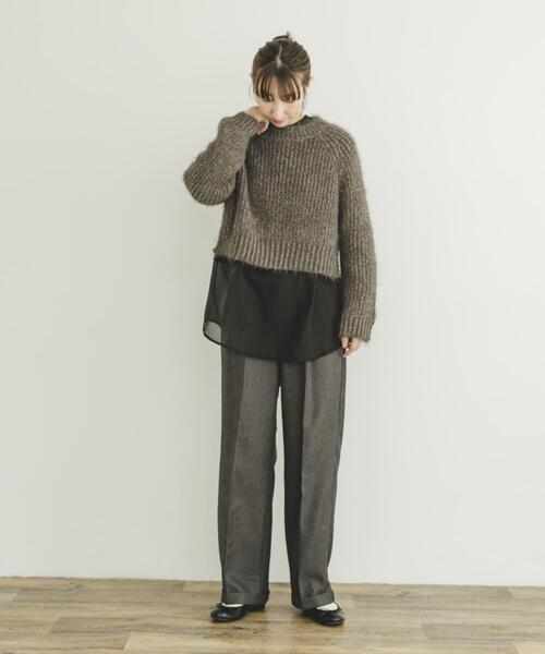 ITEMS URBANRESEARCH（アイテムズ アーバンリサーチ）の「2WAYシアードッキングブラウス（シャツ/ブラウス・レディース・ライトベージュ/ブラック・FREE）」の21枚目の写真