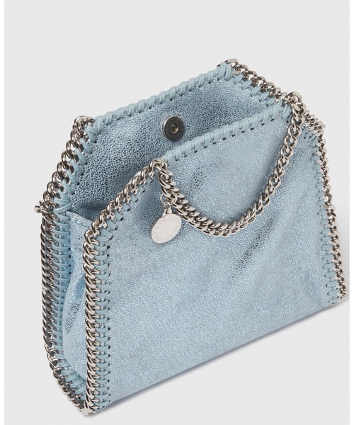 大人気★Stella McCartney ファラベラ タイニートートバッグ 2色 Women スカイブルー ファラベラ タイニー エナメル トートバッグ