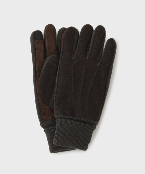 tk.TAKEO KIKUCHI（ティーケータケオキクチ）の「◆ウールブレンド×ニットグローブ（手袋・メンズ・ダークグレー/ダークブラウン/ブラック・00）」の3枚目の写真