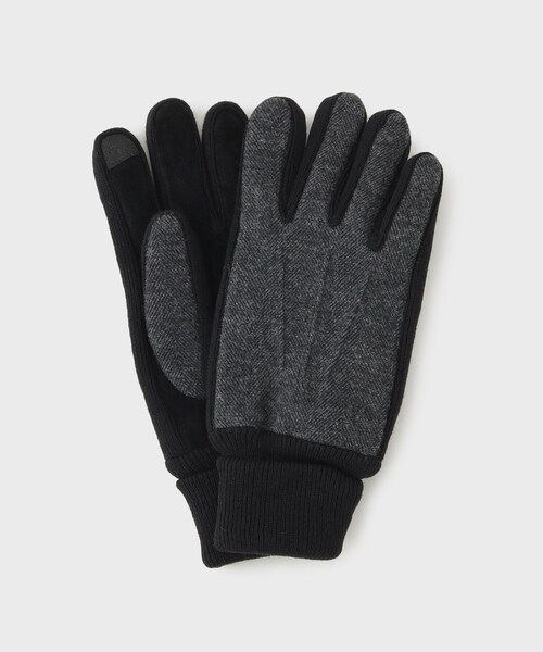 tk.TAKEO KIKUCHI（ティーケータケオキクチ）の「◆ウールブレンド×ニットグローブ（手袋・メンズ・ダークグレー/ダークブラウン/ブラック・00）」の4枚目の写真