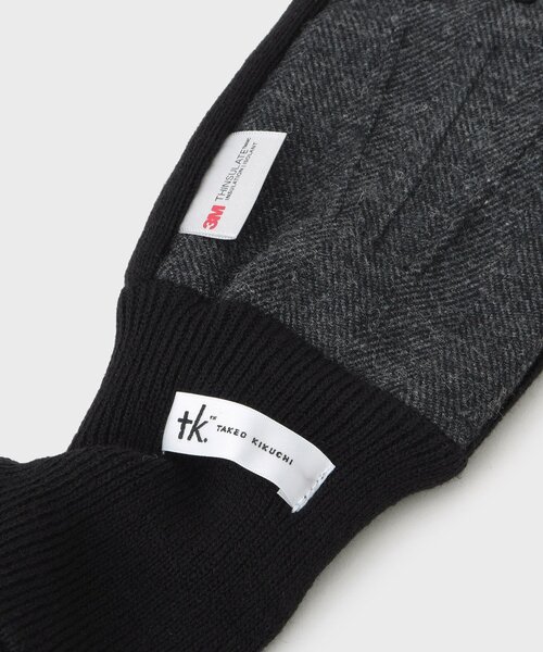 tk.TAKEO KIKUCHI（ティーケータケオキクチ）の「◆ウールブレンド×ニットグローブ（手袋・メンズ・ダークグレー/ダークブラウン/ブラック・00）」の7枚目の写真