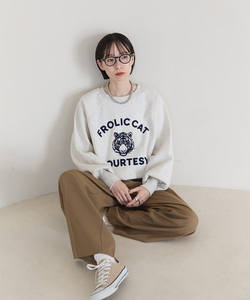 meilmada(メイルマダ)の「裏起毛ロゴスウェット(スウェット・レディース・チャコールグレー/ネイビー/オートミール/モカ・FREE)」の19枚目の写真
