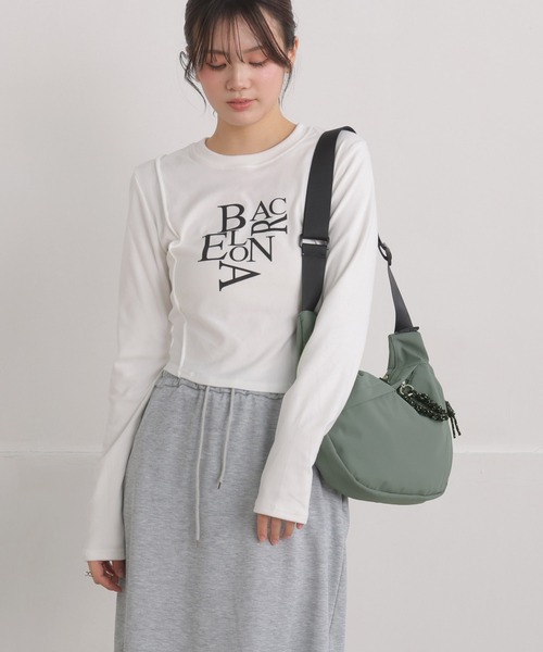 ALTROSE(アルトローズ)の「ショルダーバッグ ナイロン カジュアル 三日月 マザーズバッグ エース(ショルダーバッグ・レディース・グレー/ブラック/カーキ/アイボリー・FREE)」の10枚目の写真