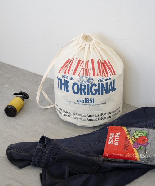 FRUIT OF THE LOOM（フルーツオブザルーム）の「LAUNDRY BAG / ランドリー / ショルダーバッグ / カジュアル / ロゴ / プリント / 大容量（トートバッグ・レディース・グリーン/ピンク/ブルー・FREE）」の3枚目の写真