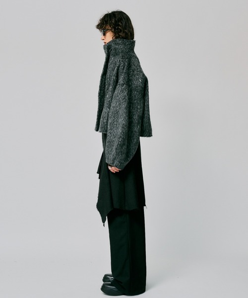 led.tokyo（レッドトウキョウ）の「【led.tokyo】ハイネックショートシャギーコート（その他アウター・レディース・チャコールグレー/グレー/ブラウン・FREE）」の14枚目の写真