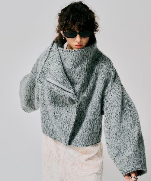 led.tokyo（レッドトウキョウ）の「【led.tokyo】ハイネックショートシャギーコート（その他アウター・レディース・チャコールグレー/グレー/ブラウン・FREE）」の19枚目の写真