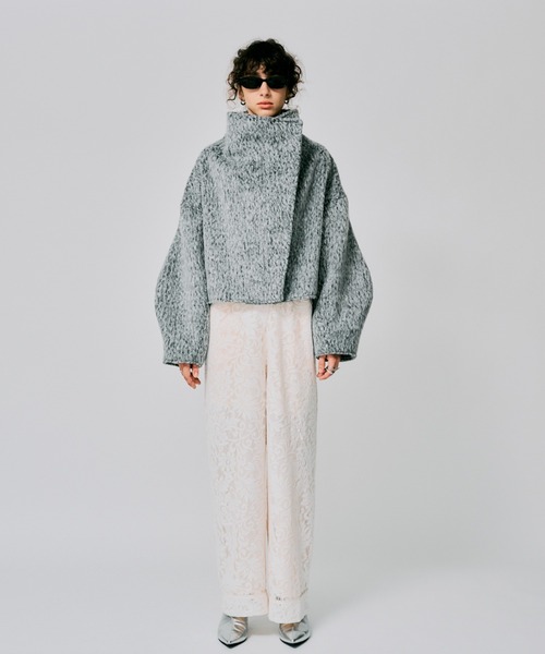 led.tokyo ハイネックショートシャギーコート led.tokyo】ハイネックショートシャギーコート