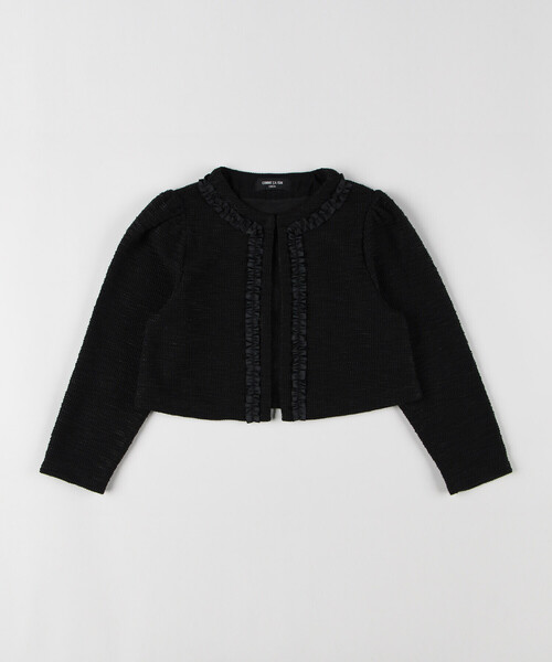COMME CA ISM（コムサイズム）の「フォーマル ジャージーツイードボレロ(140-160cm)（カーディガン/ボレロ・キッズ・アイボリー/ブラック・160cm/150cm/140cm）」の2枚目の写真