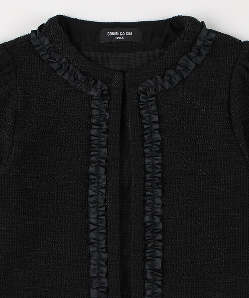 COMME CA ISM（コムサイズム）の「フォーマル ジャージーツイードボレロ(140-160cm)（カーディガン/ボレロ・キッズ・アイボリー/ブラック・160cm/150cm/140cm）」の4枚目の写真