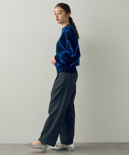 YECCA VECCA（イェッカヴェッカ）の「ランダムハート柄ニット（ニット/セーター・レディース・ネイビー/グレー/ライトグレー・FREE）」の11枚目の写真