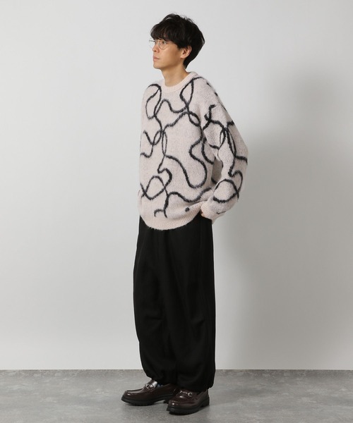 LAKOLE（ラコレ）の「モヘアライクロープニットプルオーバー / 283128（ニット/セーター・メンズ・ブラック/ブルー/ホワイト・LARGE/X-LARGE/MEDIUM）」の4枚目の写真