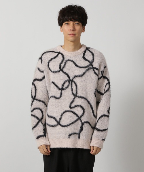 LAKOLE（ラコレ）の「モヘアライクロープニットプルオーバー / 283128（ニット/セーター・メンズ・ブラック/ブルー/ホワイト・LARGE/X-LARGE/MEDIUM）」の10枚目の写真