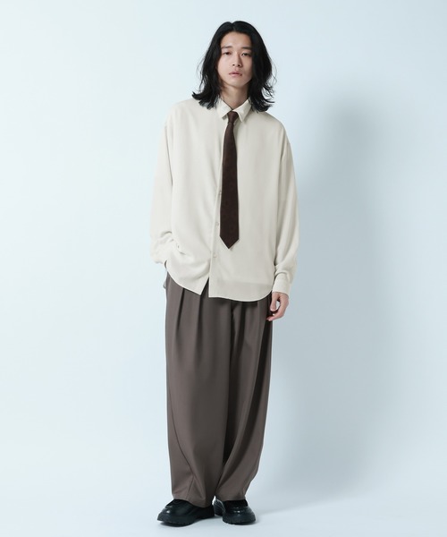 接触冷感【LUXURY+EASY】OVER SIZE DRAPE SHIRTS / ラグイージー