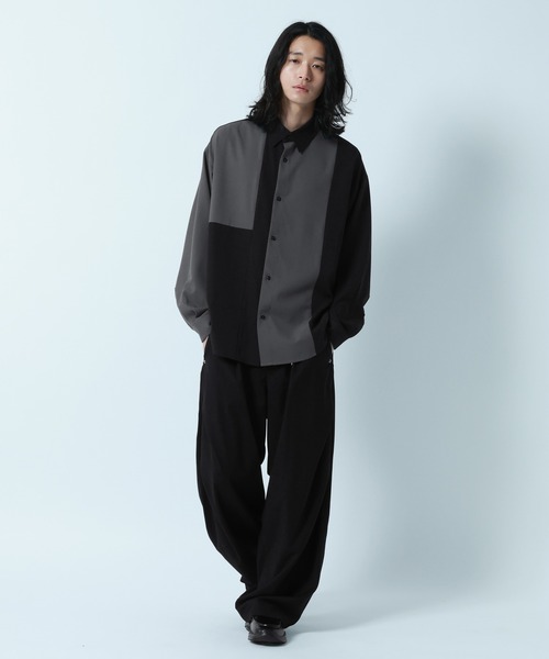 RAGEBLUE（レイジブルー）の「【LUXURY+EASY】OVER SIZE DRAPE SHIRTS / ラグイージー/オーバーサイズドレープシャツ（シャツ/ブラウス・メンズ・ブラック/グレー/ブルー/ホワイト/グリーン/ネイビー/ブラウン/グレー系その他/ブルー系その他2/グレー系その他2/ブルー系その他/オレンジ/ブラック系その他/グリーン系その他/イエロー・SMALL/MEDIUM/LARGE/X-SMALL/X-LARGE）」の22枚目の写真