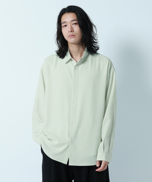 接触冷感【LUXURY+EASY】OVER SIZE DRAPE SHIRTS / ラグイージー