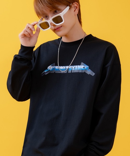 SIDEWAY STANCE(サイドウェイスタンス)の「【SIDEWAY STANCE】バリエーションロゴ プリント 長袖Tシャツ(Tシャツ/カットソー・メンズ・ブラック/ブラック系/ブラック系1/ホワイト/ホワイト系1/ホワイト系・X-LARGE/LARGE/MEDIUM/SMALL)」の5枚目の写真