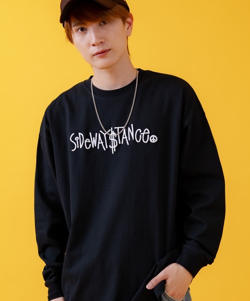 SIDEWAY STANCE(サイドウェイスタンス)の「【SIDEWAY STANCE】バリエーションロゴ プリント 長袖Tシャツ(Tシャツ/カットソー・メンズ・ブラック/ブラック系/ブラック系1/ホワイト/ホワイト系1/ホワイト系・X-LARGE/LARGE/MEDIUM/SMALL)」の1枚目の写真