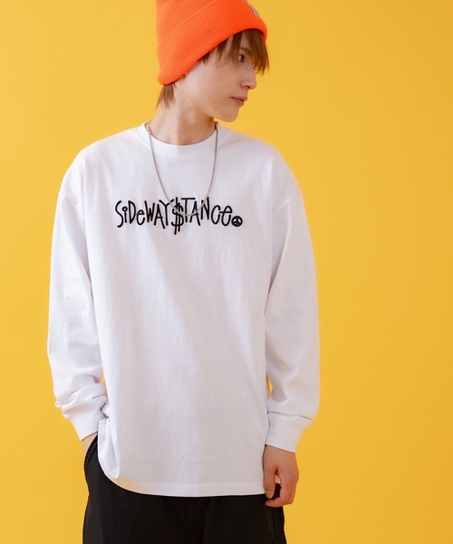SIDEWAY STANCE(サイドウェイスタンス)の「【SIDEWAY STANCE】バリエーションロゴ プリント 長袖Tシャツ(Tシャツ/カットソー・メンズ・ブラック/ブラック系/ブラック系1/ホワイト/ホワイト系1/ホワイト系・X-LARGE/LARGE/MEDIUM/SMALL)」の8枚目の写真