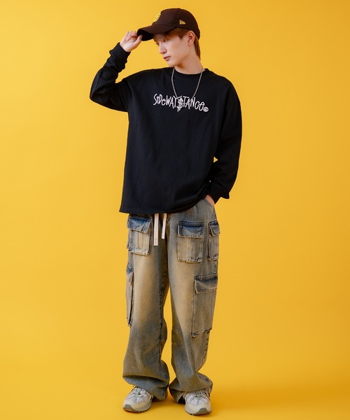 SIDEWAY STANCE(サイドウェイスタンス)の「【SIDEWAY STANCE】バリエーションロゴ プリント 長袖Tシャツ(Tシャツ/カットソー・メンズ・ブラック/ブラック系/ブラック系1/ホワイト/ホワイト系1/ホワイト系・X-LARGE/LARGE/MEDIUM/SMALL)」の13枚目の写真
