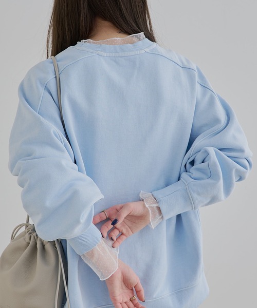 PUAL CE CIN(ピュアルセシン)の「ドットチュールドッキングレイヤードカットソー(Tシャツ/カットソー・レディース・オフホワイト/ブラック・FREE)」の21枚目の写真