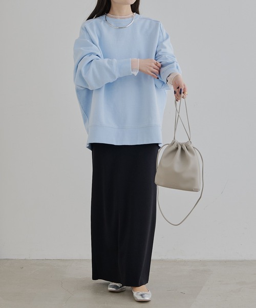 ドットチュールドッキングレイヤードカットソー（Tシャツ/カットソー