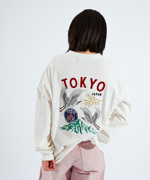 PARIS SAINT-GERMAIN(パリサンジェルマン)の「【Paris Saint-Germain / パリ・サン=ジェルマン】 JP Tsuru embroidery longsleeve(Tシャツ/カットソー・メンズ・ブラック/ホワイト・MEDIUM/LARGE/X-LARGE)」の7枚目の写真