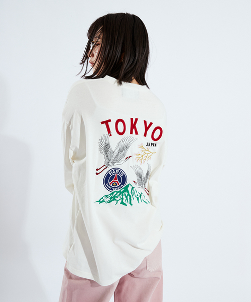 PARIS SAINT-GERMAIN(パリサンジェルマン)の「【Paris Saint-Germain / パリ・サン=ジェルマン】 JP Tsuru embroidery longsleeve(Tシャツ/カットソー・メンズ・ブラック/ホワイト・MEDIUM/LARGE/X-LARGE)」の8枚目の写真