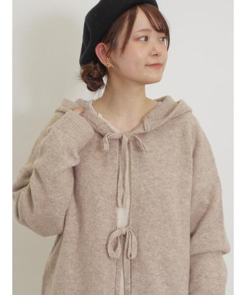 フード付リボンカーディガン（カーディガン/ボレロ）｜Samansa Mos2（サマンサ モスモス）