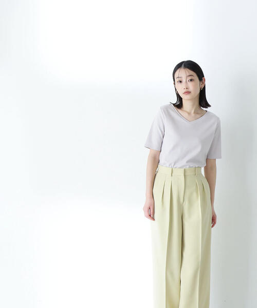 NATURAL BEAUTY BASIC - 確認用　ナチュラルビューティーベーシック　カットソー ◇ベーシックTシャツシリーズ Vネック（Tシャツ/カットソー