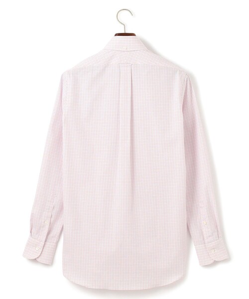 J.PRESS（ジェイプレス）の「【PREMIUM PLEATS / 形態安定】スーピマコットンファンシーチェック ドレスシャツ / B.D.（シャツ/ブラウス・メンズ・サックスブルー系3/ピンク系3・首回り37cm-裄丈82cm/首回り43cm-裄丈86cm/首回り42cm-裄丈86cm/首回り41cm-裄丈85cm/首回り39cm-裄丈84cm/首回り38cm-裄丈84cm/首回り40cm-裄丈85cm）」の4枚目の写真