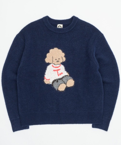 tombonia(トムボニア)の「Muck Jacquard Knit / ムクジャガードニット(ニット/セーター・メンズ・ネイビー/グレー・MEDIUM/LARGE)」の2枚目の写真